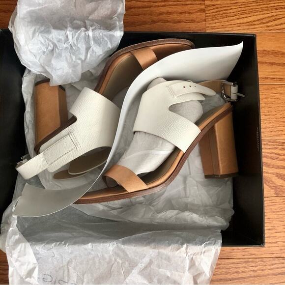 VIA SPIGA V-Belia Casual Ankle Strap Sandals - Natural White Women’s Size 8 - Picture 11 of 11